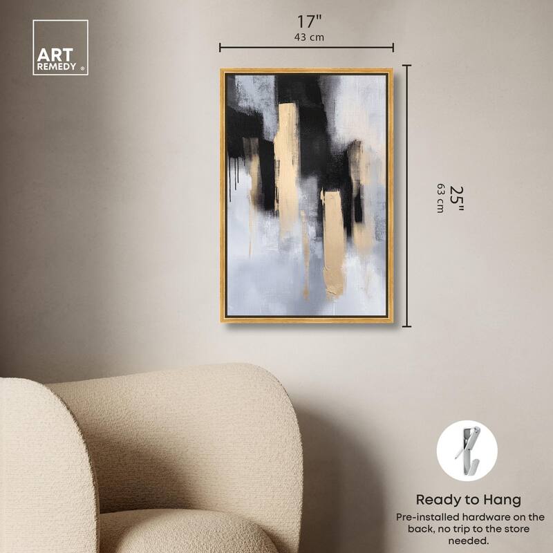 Onyx and Aureolin II Canvas by Art Remedy