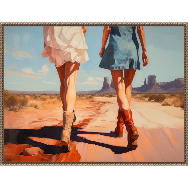 A Walk In the Desert by Andreas Magnusson Framed Canvas Wall Art Print