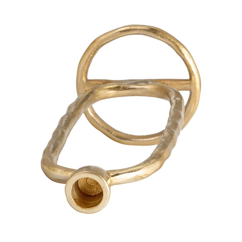 Sagebrook Home Oval Ring Taper Candle Holder