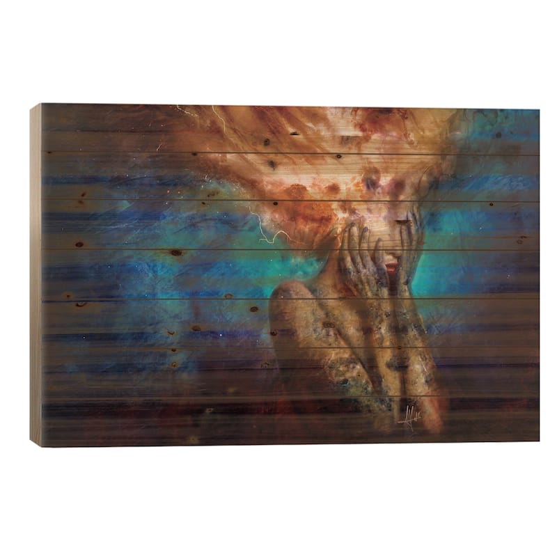 Manic Depressive Cyclogenesis Print On Wood by Mario Sanchez Nevado - Multi-Color - 26x40x1.5