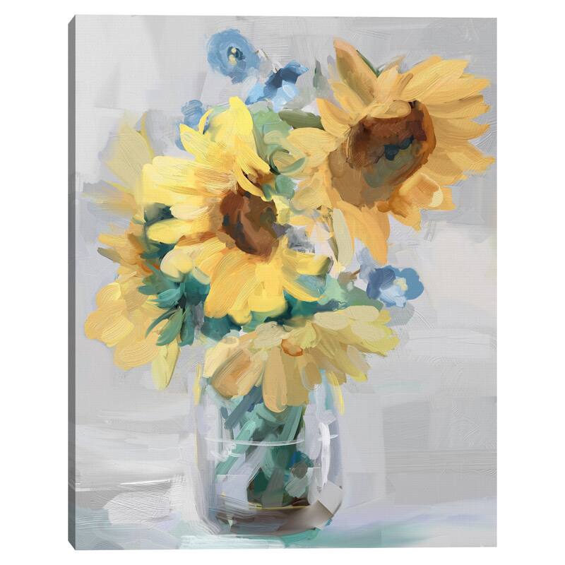 Petite Fleurs Sunflowers II by Studio Arts Canvas Art Print