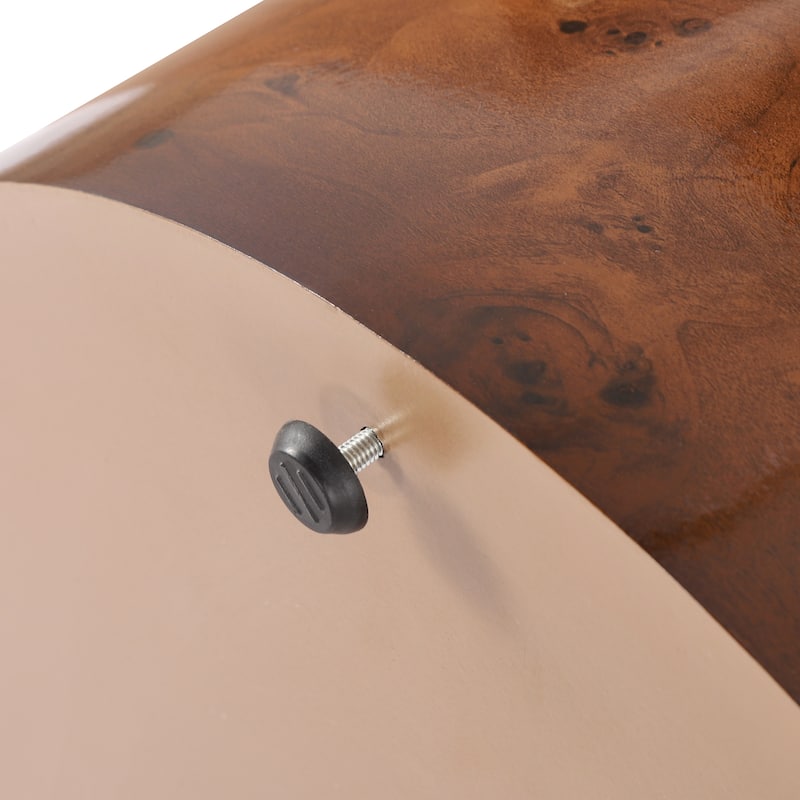 Christopher Knight Home - Orval Modern 31.5" Round Coffee Table with Thick Top & Drum Pedestal Base, Versatile for Living Areas