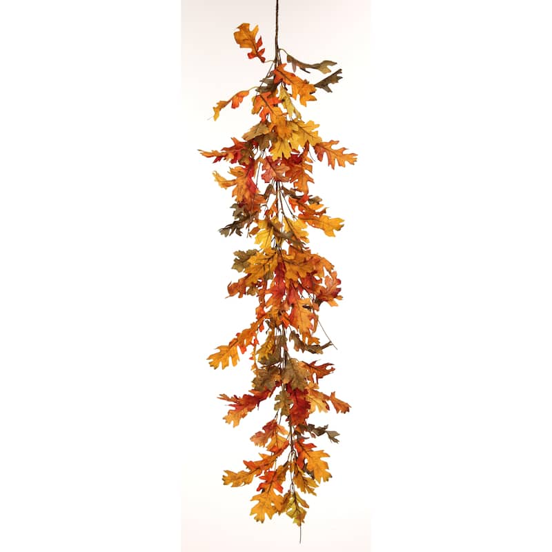 48" Harvest Bounty Oak Leaf Garland - Harvest Mix