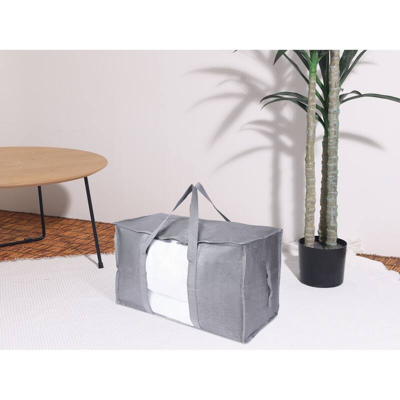 1 Pack Clothes Storage, Storage Bags, Moving Bags for Organizing Clothing, Comforters, Closet Organizers with Handles 27*14*15in