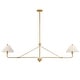 preview thumbnail 1 of 2, Maxim 18312SW Kismet 2 Light 60" Wide Linear Pendant Gold Leaf