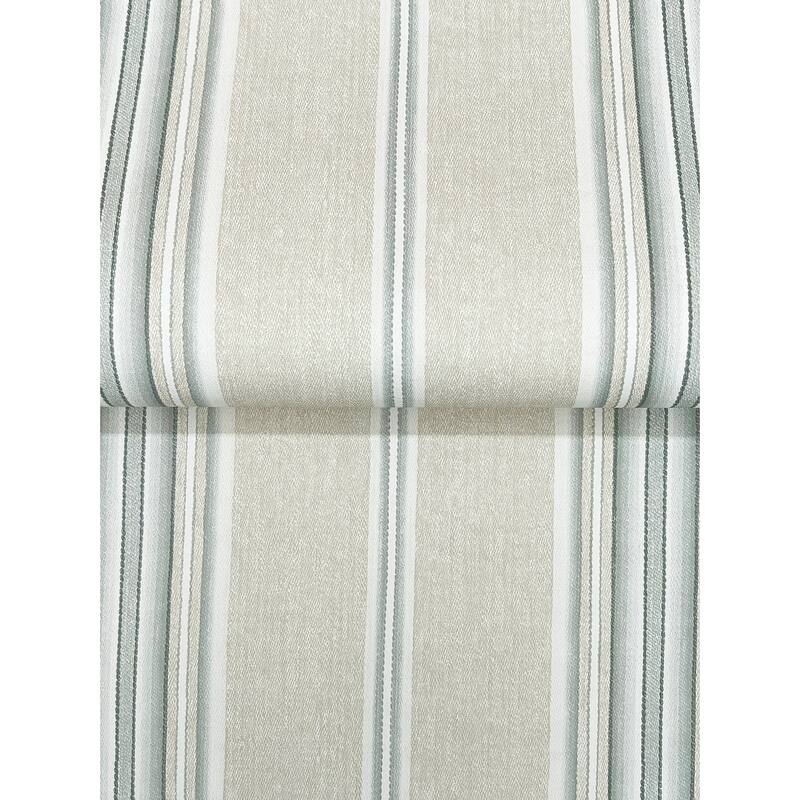 Chesapeake Calvados Turquoise Linen Stripe Wallpaper