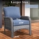 preview thumbnail 44 of 60, OVIOS 4-piece Water-Resistant Wicker Deep Seating Outdoor Sofa Set