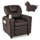 preview thumbnail 31 of 34, PU Leather Kids Recliner Chair with Cup Holder and Pocket - 23.5" x 23.5" x 28"