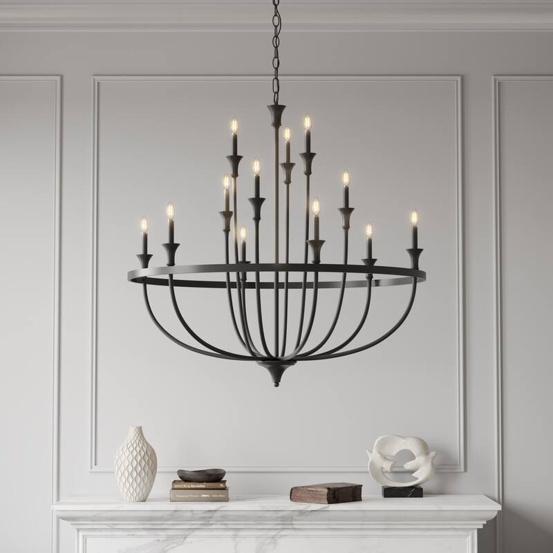 Millennium Lighting 28012 Emery 12 Light 40" Wide Taper Candle Style