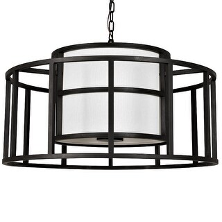 Brian Patrick Flynn for Crystorama Hulton 5 Light Matte Black Chandelier - 25'' W x 16'' H