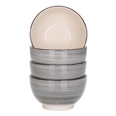 vancasso Bella 5.5 Inch Stoneware Large Serving Bowl Set,24Oz.