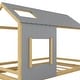 preview thumbnail 20 of 25, Wooden frame bed with roof and windows