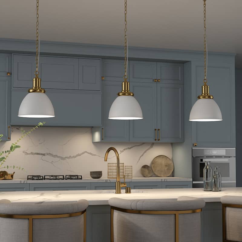 Elodie 12" Wide Pendant with Metal Shade - 12" Wide