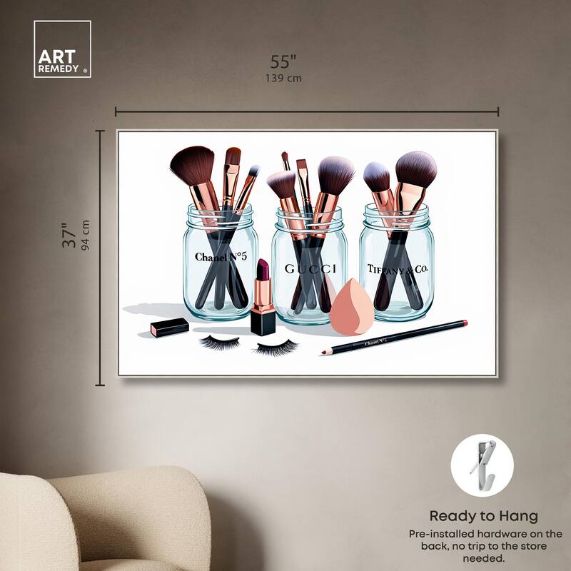 Glamour Glassware Canvas by Art Remedy