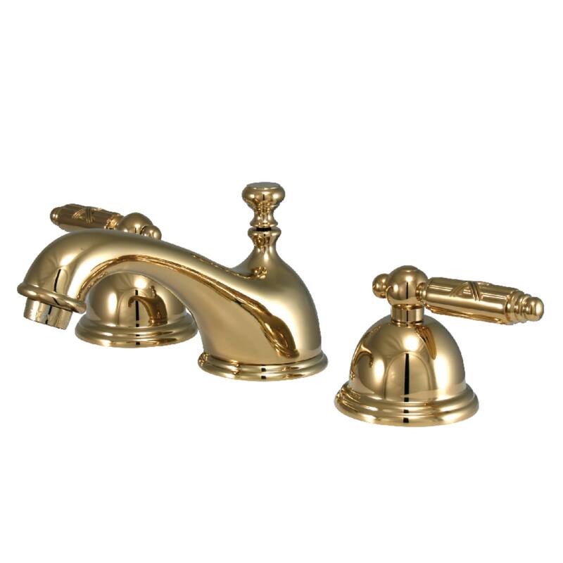 Kingston Brass Georgian 1.2 GPM Deck Mounted Bathroom Faucet with - Polished Brass