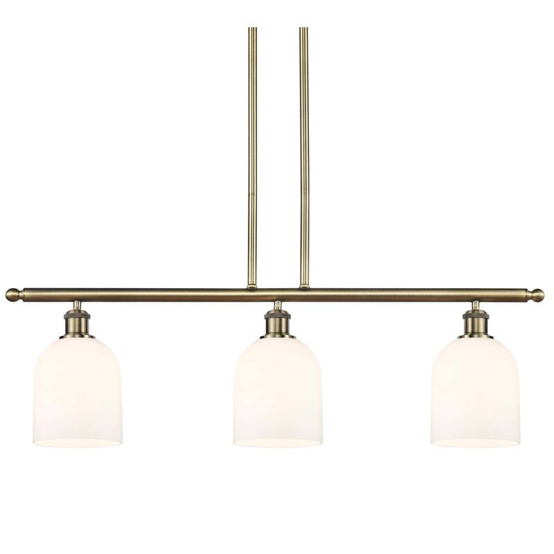 Innovations Lighting 516-3I-10-36 Bella Pendant Bella 3 Light 36" Wide - Antique Brass / Gloss White