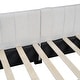preview thumbnail 98 of 98, L-Shaped Backrest Daybed Upholstered Daybed Frame Classic Wood Slats Design with 2 Storage Drawers or Trundle, Full Size