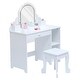 preview thumbnail 17 of 22, Kids Vanity Desk with Mirror and Lights White
