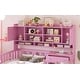 preview thumbnail 18 of 16, Wood Twin Size Platform Bed with Bookshelf,Desk and Matching Chair