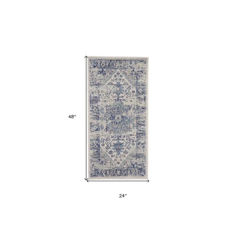 HomeRootsFloral Medallion Transitional Rectangle Area Rug - 48' X '24' X '0.5