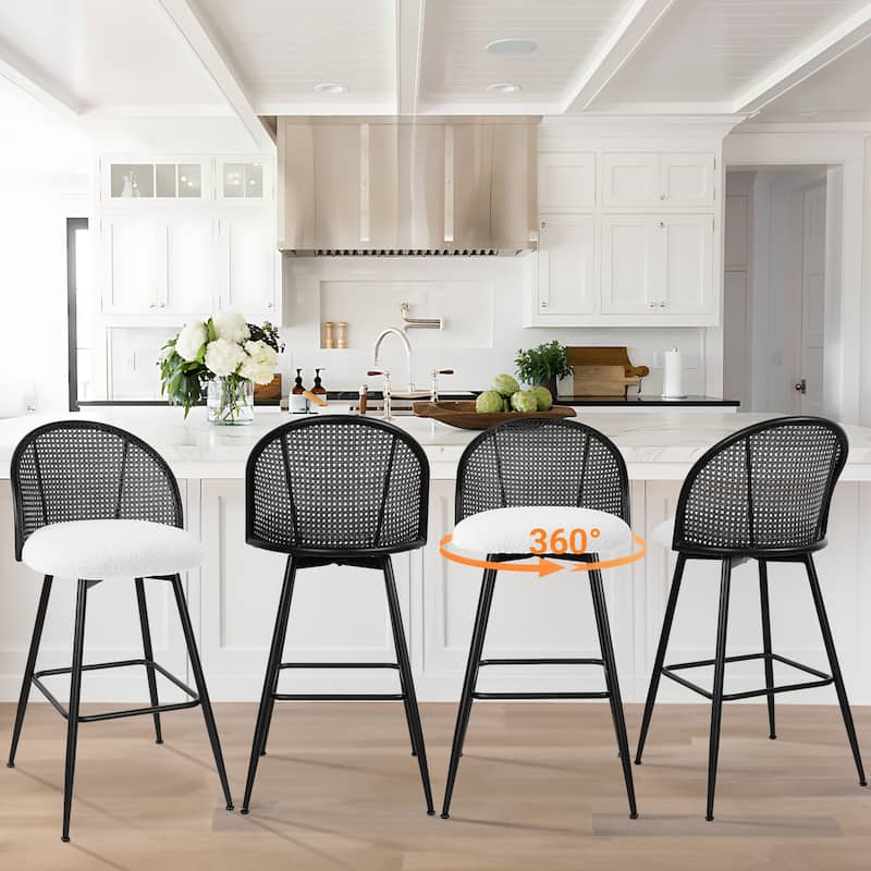 26"/29" Swivel Barstools Counter Height Bar Stool w/ Metal Legs