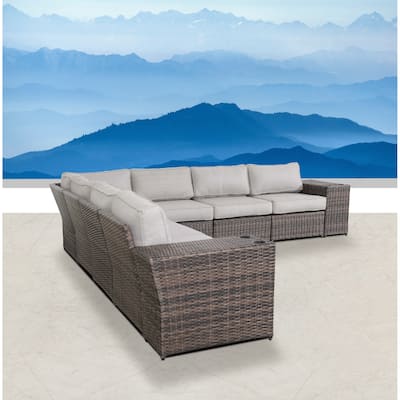 LSI 9 Piece Sectional Seating Group With Cushions