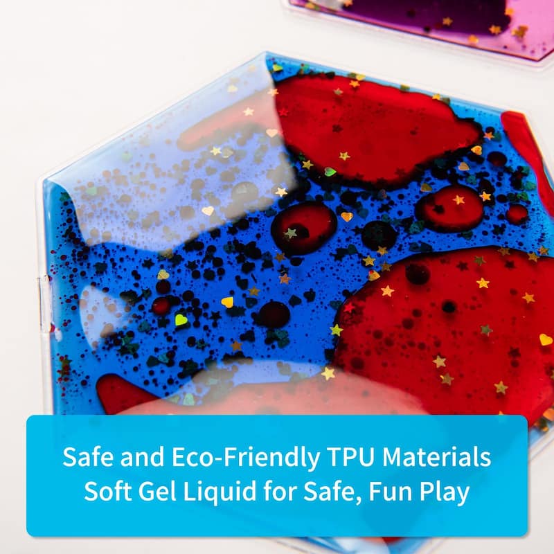 Art3d 12-Pack Colorful Flexible Liquid Play Mats for Children