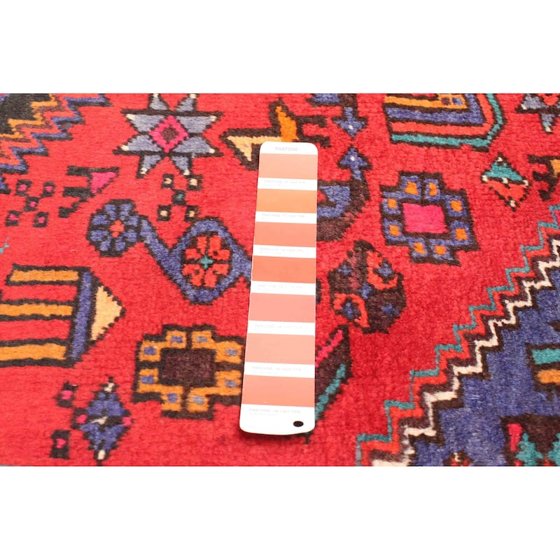 ECARPETGALLERY Hand-knotted Andelz Red Wool Rug - 4'9 x 7'5