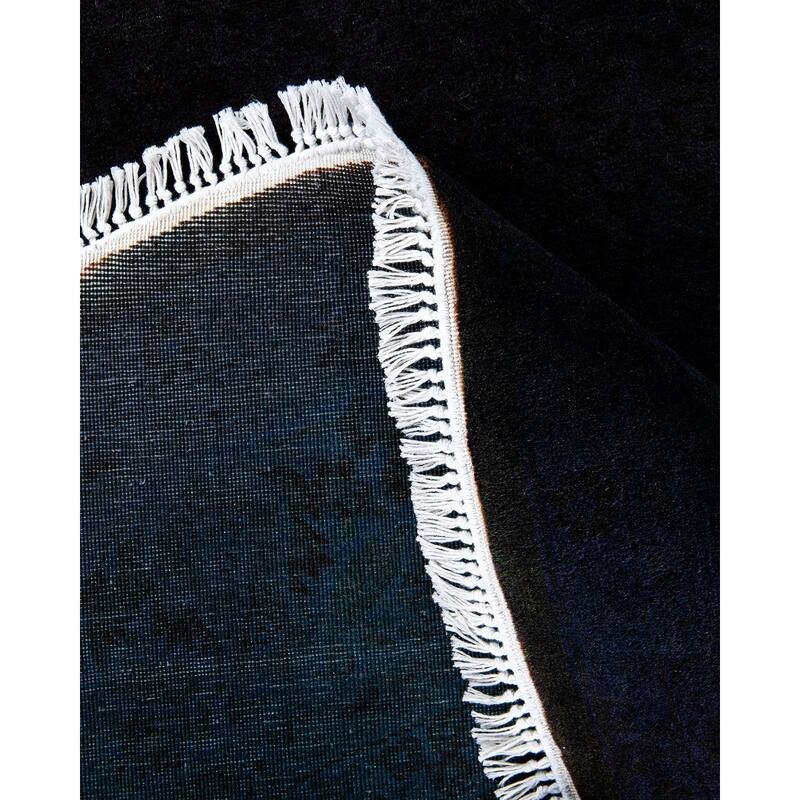 Fine Vibrance, One-of-a-Kind Hand-Knotted Area Rug - Black, 5' 1" x 5' 1" - 5' 1" x 5' 1"
