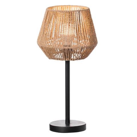Creative Paper Rope Lamp with Plug in Cord On/Off Switch, Natural - Brown