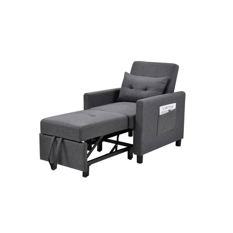 Single Sofa Bed with Pullout Sleeper with 1pc Lumbar pillow
