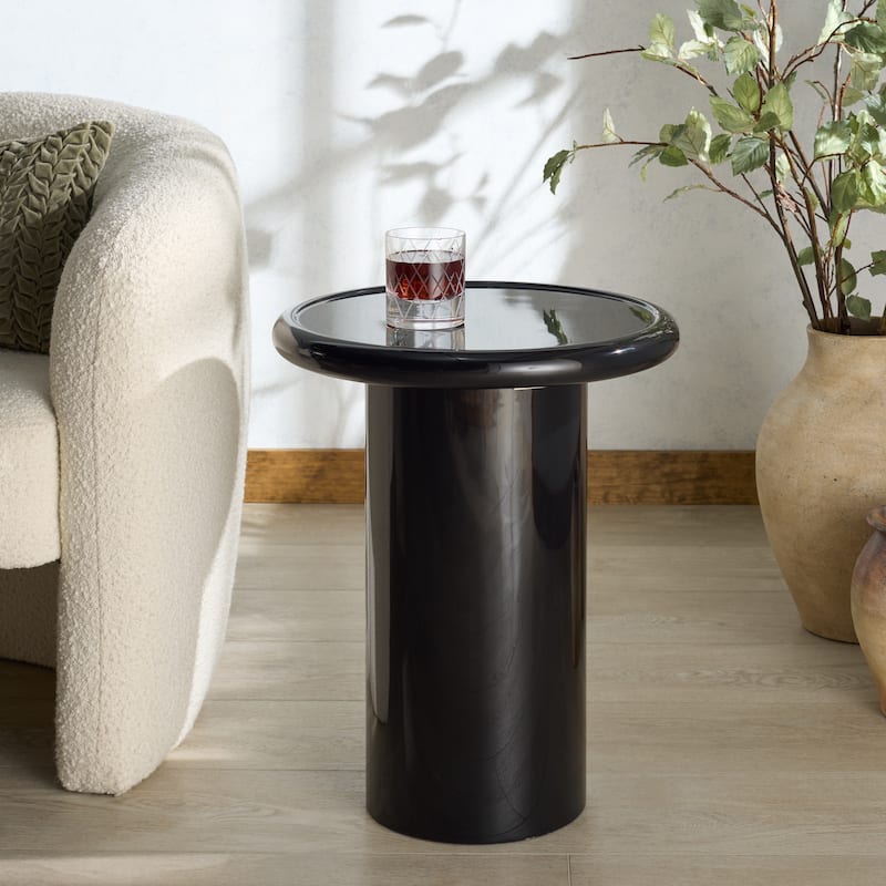 SAFAVIEH Couture Lollita Round Concrete Accent Table - 18"W x 18"D x 22"H