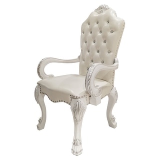 Dresden Vintage Bone White & PU Arm Chair main image 1