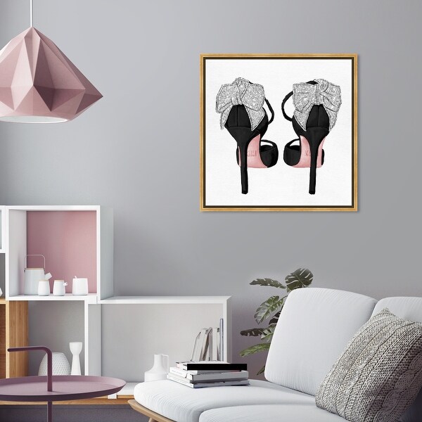Oliver Gal 'Luxe Glitter Heels' Fashion and Glam Wall Art Framed