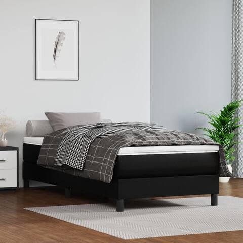 vidaXL Pocket Spring Bed Mattress Black/White multi size Faux Leather