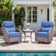 Option Brown Wicker / Blue Cusion