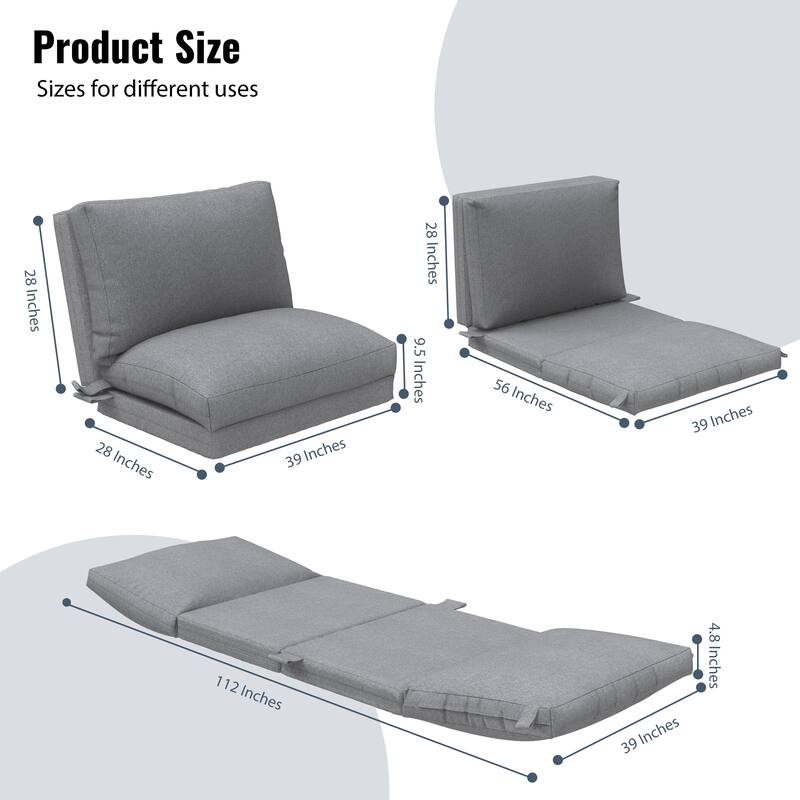 WOWMAX Floor Sofa Bean Bag Bed Folding Matress Bean Bag Chair