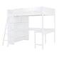preview thumbnail 16 of 16, Full Size Loft Bed Frame with L-shape Desk and Storage Shelf, Versatility Solid Wood Storage Bed Frame for Kids, Teens