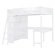 preview thumbnail 19 of 24, Full Size Wood Full Loft Bed Frame with Shelf and Ladder, High Fence, Space Saving, for Dormitory Bedroom Boys Girls Adults