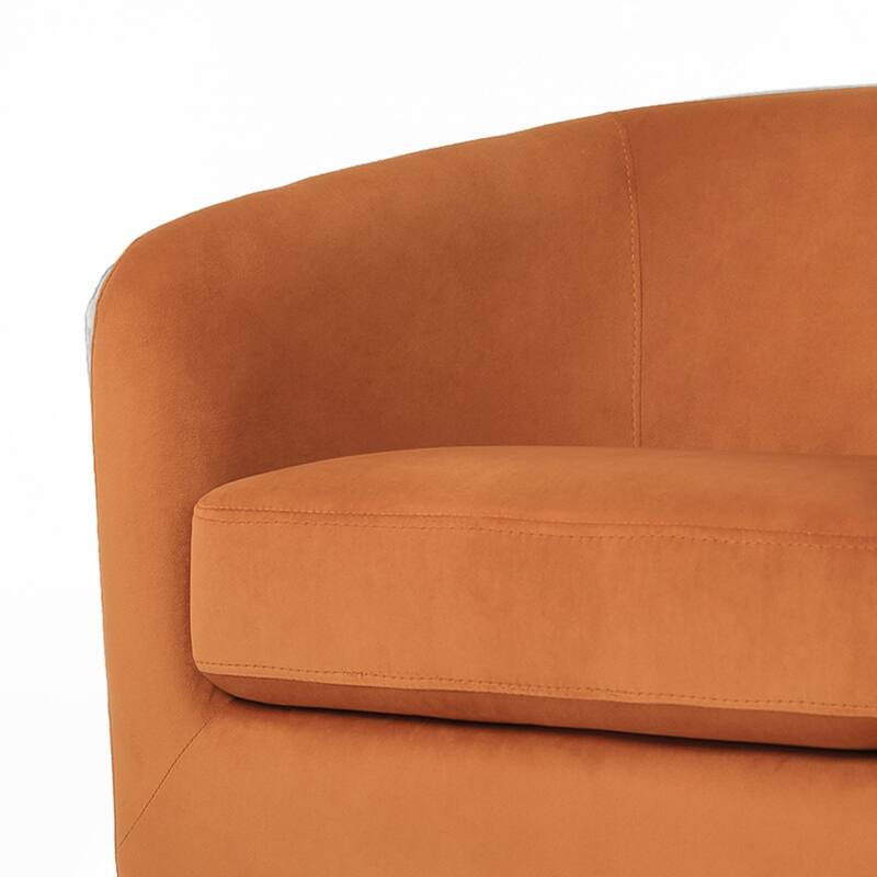 Modern Upholstered 360 degree Swivel Accent Arm Chair