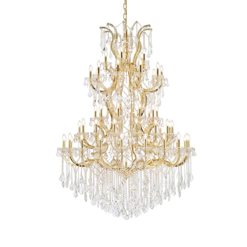 Fleur Illumination Collection Chandelier D:54in H:72in Lt:61 Gold Finish