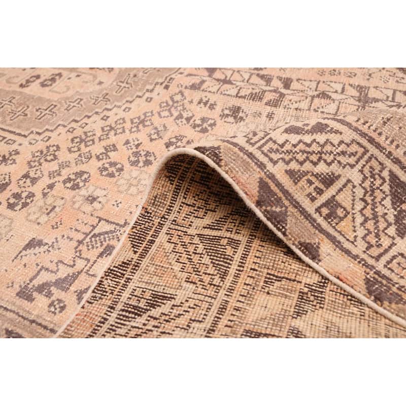 ECARPETGALLERY Hand-knotted Antalya Vintage Light Copper Wool Rug - 5'2 x 8'10