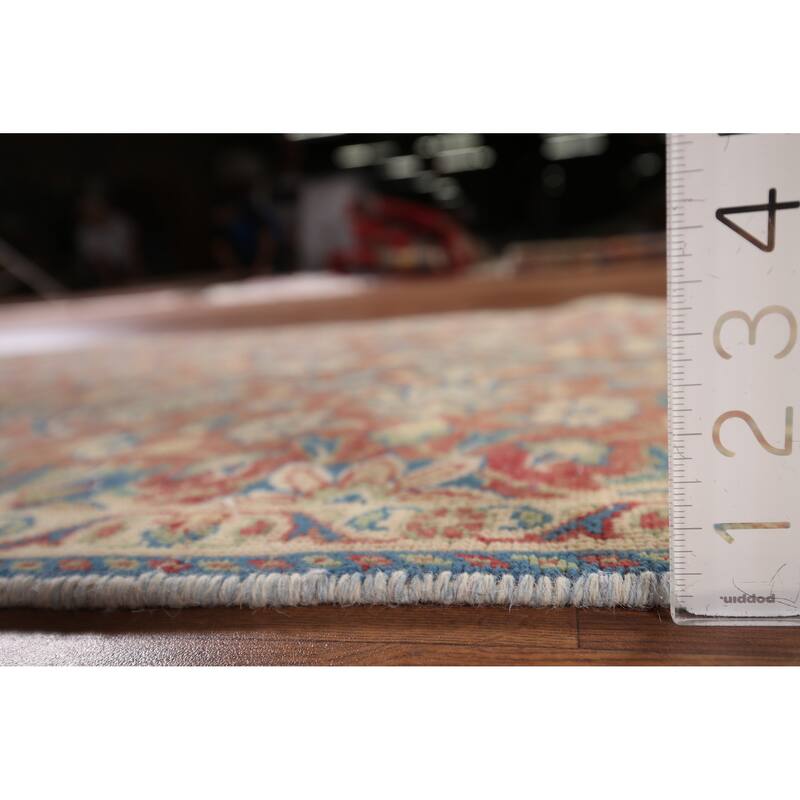 Floral Sarouk Persian Vintage Runner Rug Hand-Knotted Wool Carpet - 3'4" x 13'0"