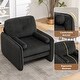 preview thumbnail 39 of 76, HOMYKA Oversized Accent Chair, Modern Sherpa Single Sofa with 2PCS Pillows
