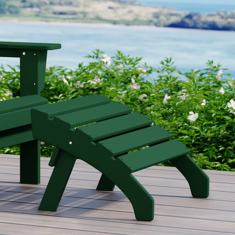 Polytrends Altura Outdoor Adirondack Folding Ottoman