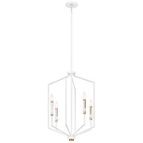 Kichler Lighting Armand 4-Light White with Bronze Accent Contemporary Foyer Pendant Light