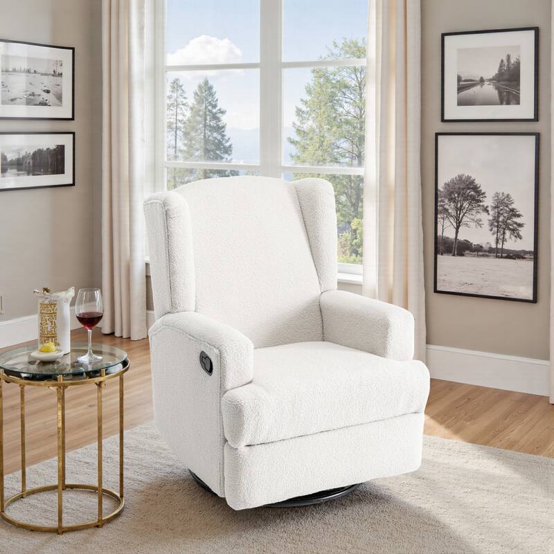 Swivel Wingback Glider Rocker Nursery Recliner Chair