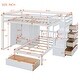 preview thumbnail 9 of 13, White Full over Twin Solid Wood Bunk Bed with Wardrobe