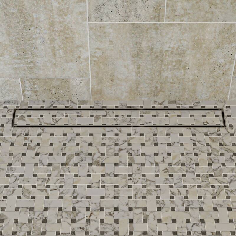 ALFI brand 24" Long Modern Stainless Steel Linear Shower Drain w/o Cover