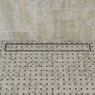 ALFI brand 24" Long Modern Stainless Steel Linear Shower Drain w/o Cover